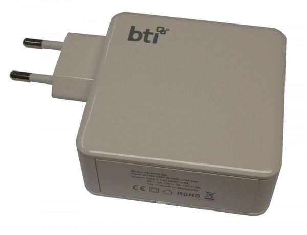 BTI 60W USB-C AC Adapter - EU Version, AC-60TC-EU