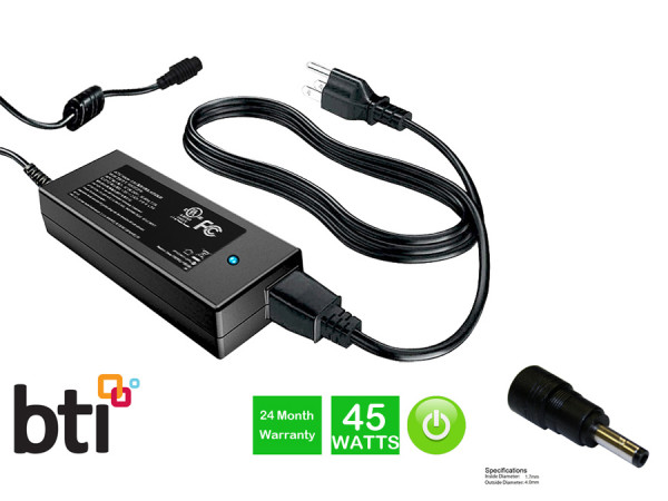 BTI 45W AC Adapter 4.0 x 1.7mm Round Tip - EU/UK Version, AC-1945139