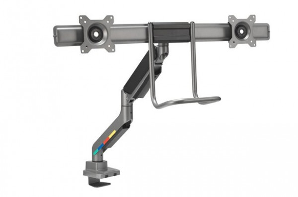 Kensington SmartFit™ Dual-Monitorarm mit Querstrebe und Griff, K58272WW