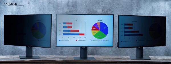 KAPSOLO 4-wege Blickschutzfilter / Blickschutzfolie selbstklebend für customized Lenovo Thinkvision