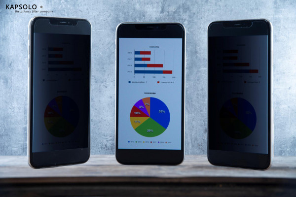 KAPSOLO 4-wege Blickschutzfilter / Blickschutzfolie selbstklebend für customized 60*100