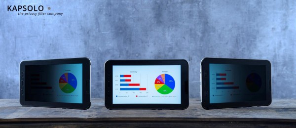 KAPSOLO 2-wege Blickschutzfilter / Blickschutzfolie abnehmbar für Fujitsu Stylistic Q7310 Tablet, KA