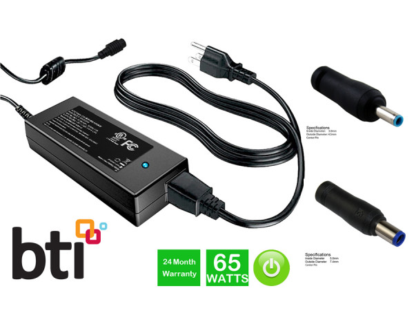 BTI 65W Notebook Netzteil (7.4mm x 5.0mm, 4.5mm x 3.0mm) - EU Version, H6Y89UT-BTI-EU