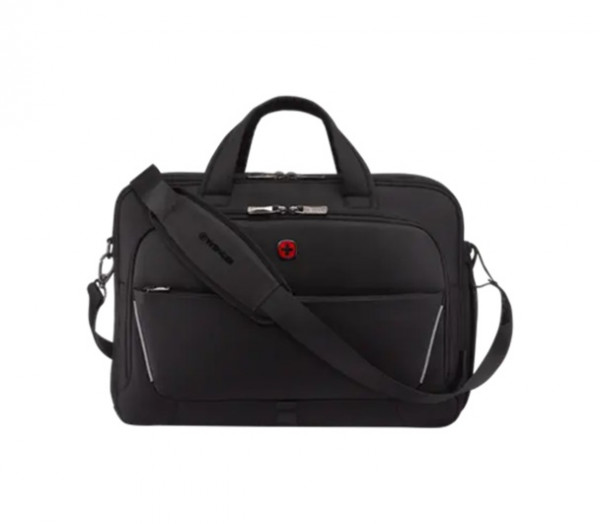 Wenger, Meteor Brief, 16” - 17'' Laptop Briefcase with Tablet Pocket, Black, 653498
