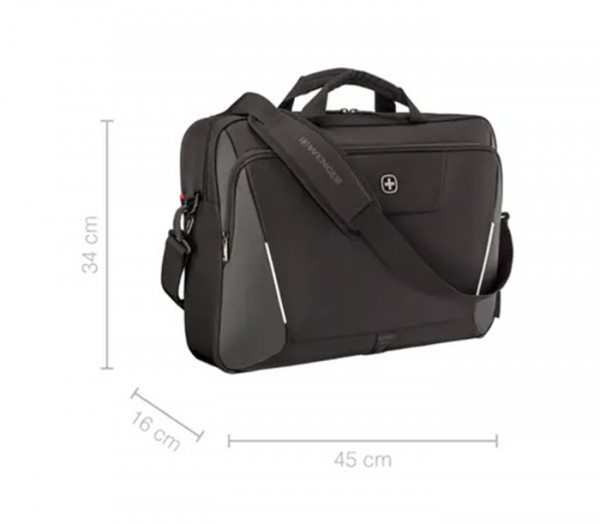 Wenger, XE Brief 17, 17" Laptop Briefcase with Tablet Pocket, Black, 653301