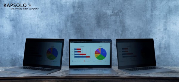 KAPSOLO 2-wege Blickschutzfilter / Blickschutzfolie selbstklebend für Microsoft Surface Book 2 15,0&quot;