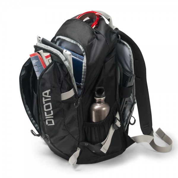 Dicota Backpack ACTIVE XL 15-17.3 black/black, D31222