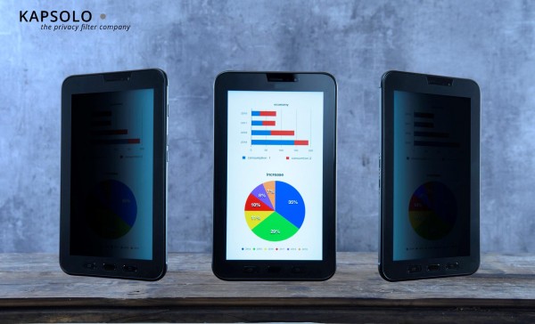 KAPSOLO 2-wege Blickschutzfilter / Blickschutzfolie selbstklebend für iPad Air 4. Gen. 2020, KAP1236