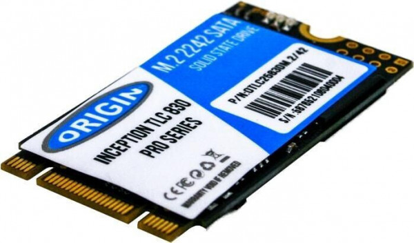 Origin Storage SSD, 256GB, MLC, M.2 42mm, SATA, NB-256SSD-M.2-42