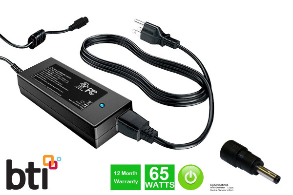 BTI 65W AC Adapter 4.0 x 1.7mm Round Tip - EU/UK Version, AC-2065139
