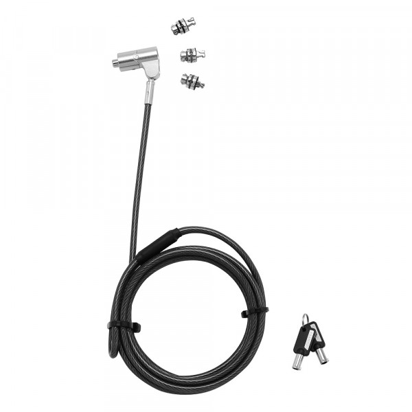 DICOTA Universal Security Cable Lock, 3 Exchangeable heads fits all slots, keyed, D31699