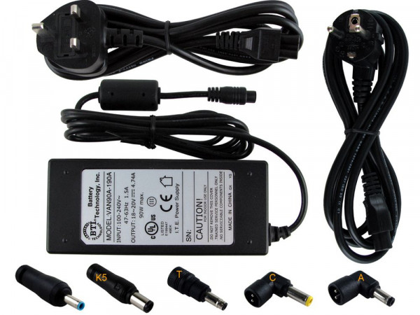 BTI 90W Notebook Netzteil (Universal) - EU/UK Version, AC-U90EU-HP