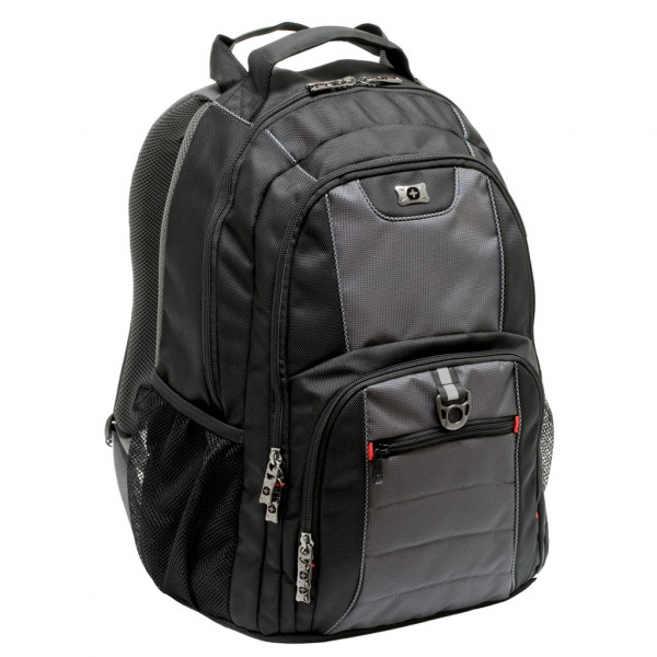Wenger, Pillar 16" Computer Backpack, Black/Gray , 600633