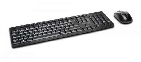 Kensington Pro Fit® flaches, kabelloses Desktop Set mit spritzwassergeschützter Tastatur mit Multime