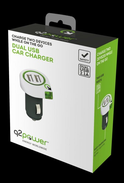 q2power USB Charger Dual USB Auto Ladegerät 2.1A, 3.100100