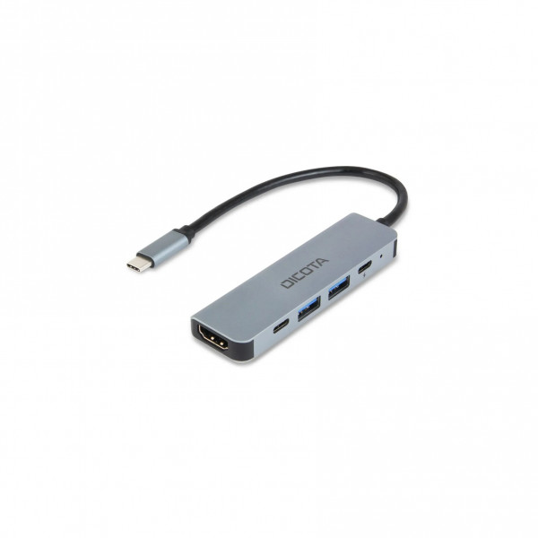 DICOTA USB-C 5-in-1 Video Hub 4K PD 100W, D32060