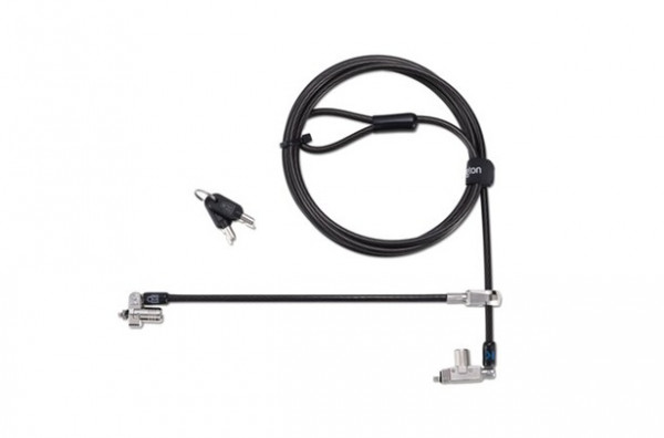 Kensington Slim N17 2.0 Laptopschloss mit zwei Schließköpfen für Wedge-Shaped Security Slots - Like Keyed, K60509L