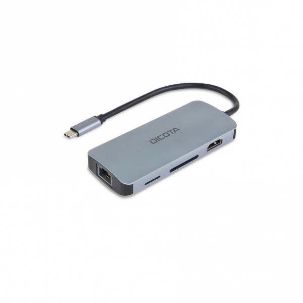DICOTA USB-C 8-in-1 Multi Hub 4K PD 100W, D32062