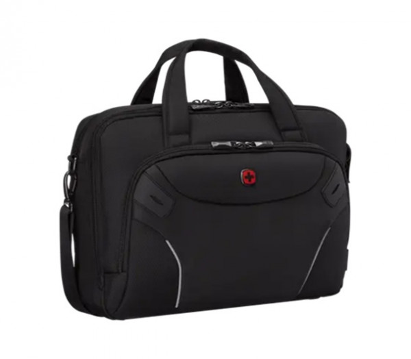 Wenger, Cosmic Brief, 14” - 16'' Laptop Briefcase with Tablet Pocket, Black, 653497